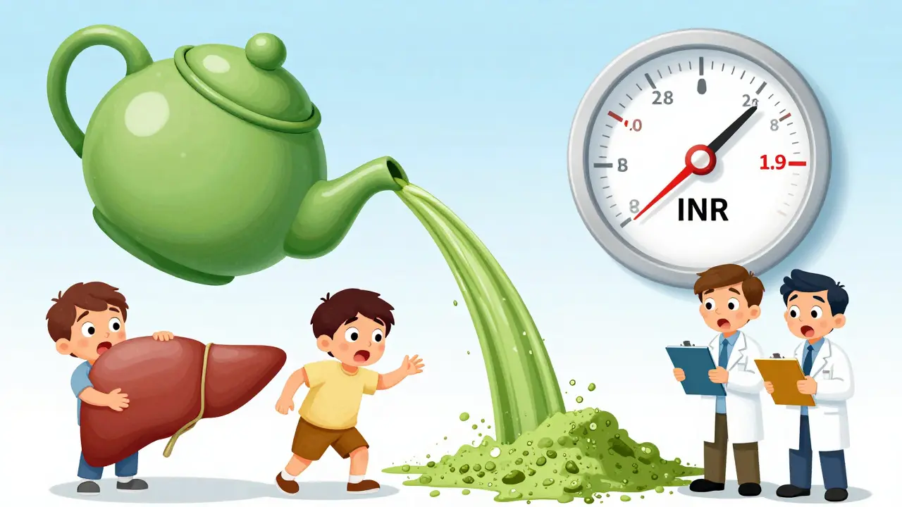 A giant matcha stream causing an INR gauge to drop dangerously low.