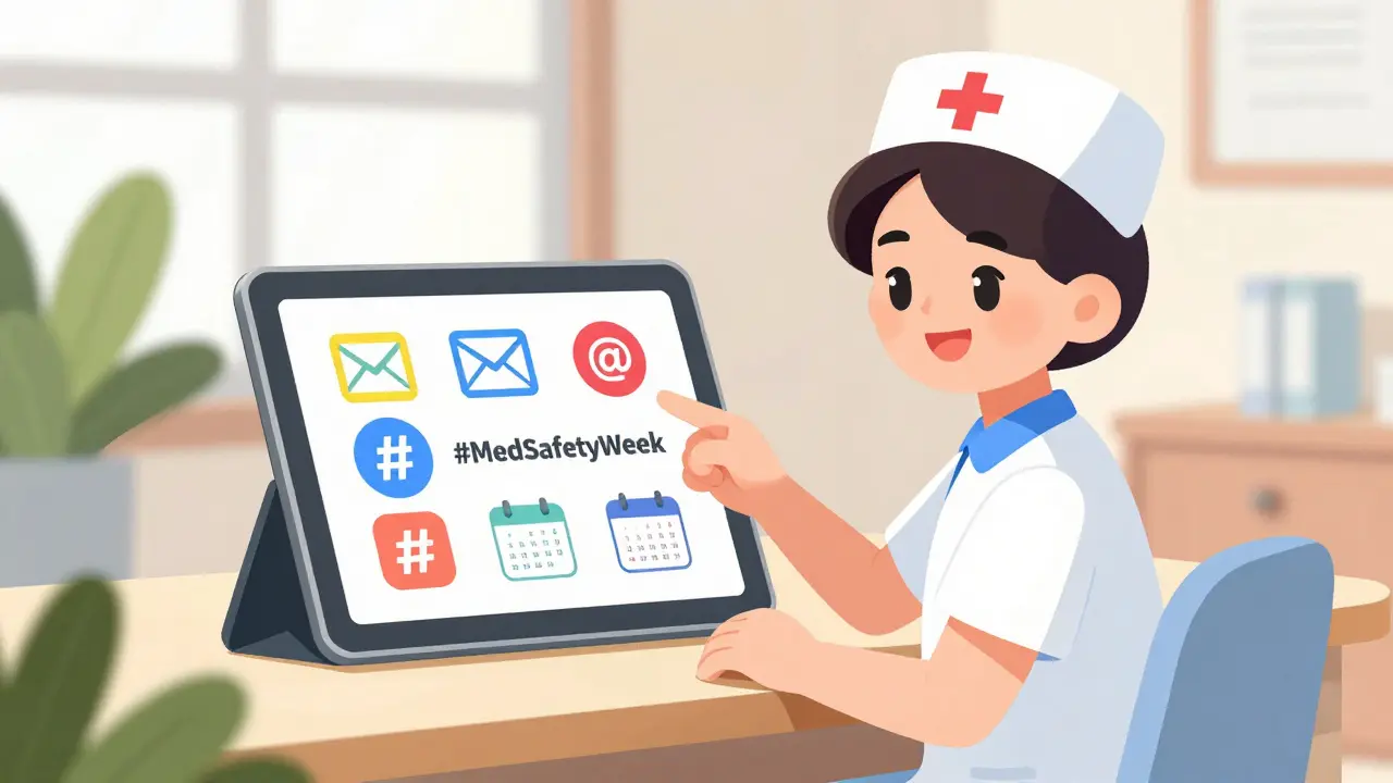 Illustration of a professional checking digital safety alerts