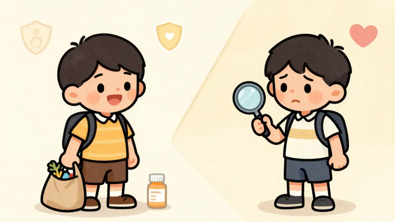 Illustration comparing savings and safety checks